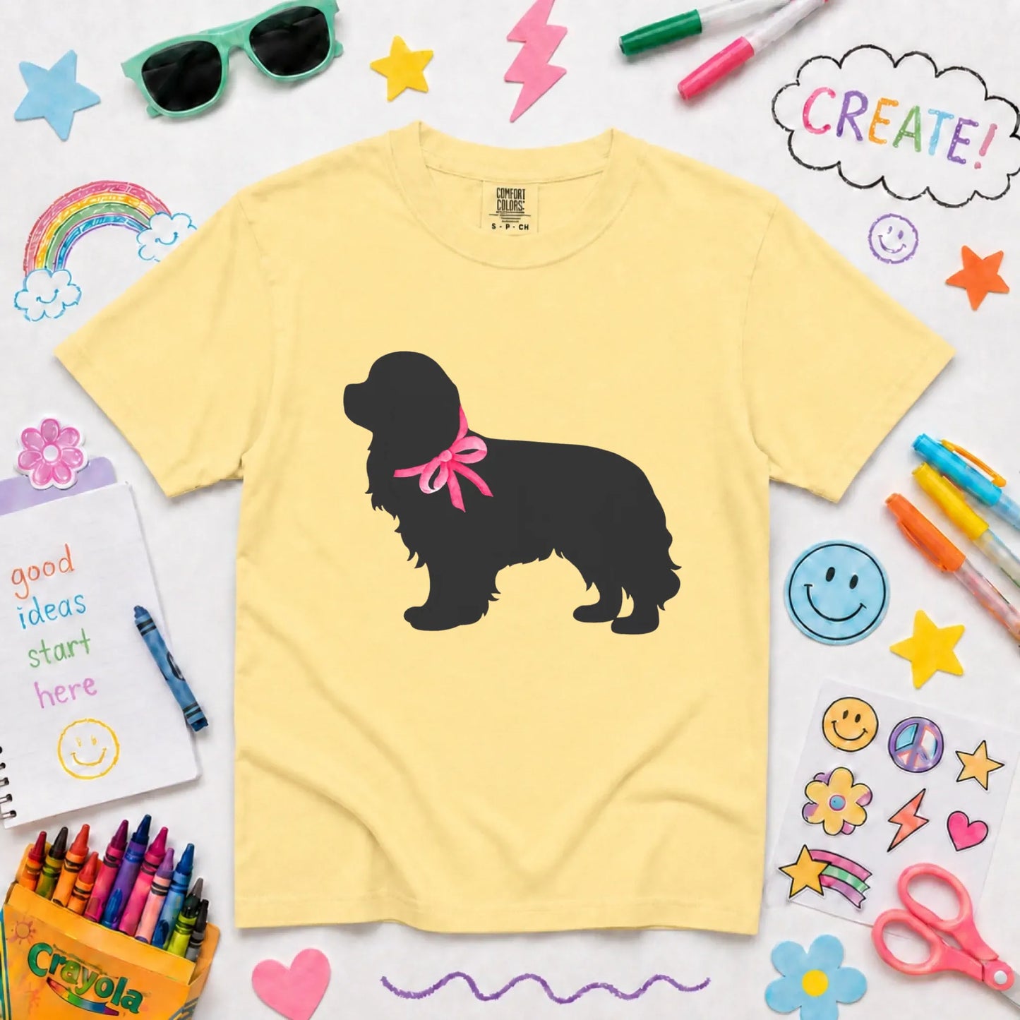 Youth Tshirt Blue Jean / XS Cavalier King Charles Silhouette Unisex Youth TShirt