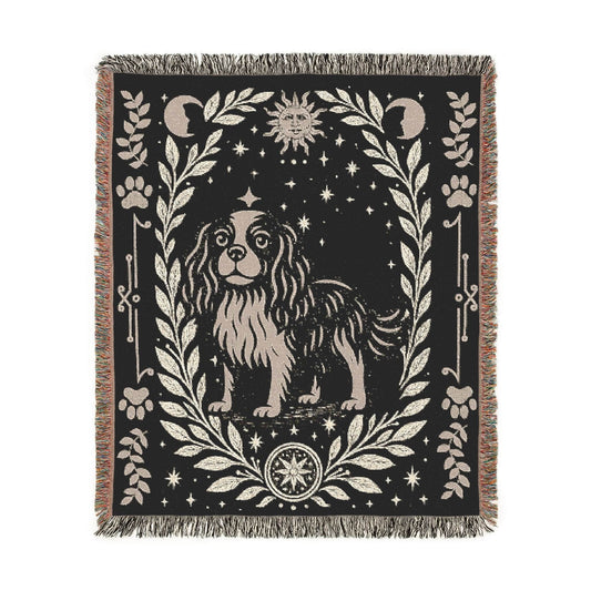 Printify Blanket Cavalier King Charles Spaniel Celestial Woven Blanket