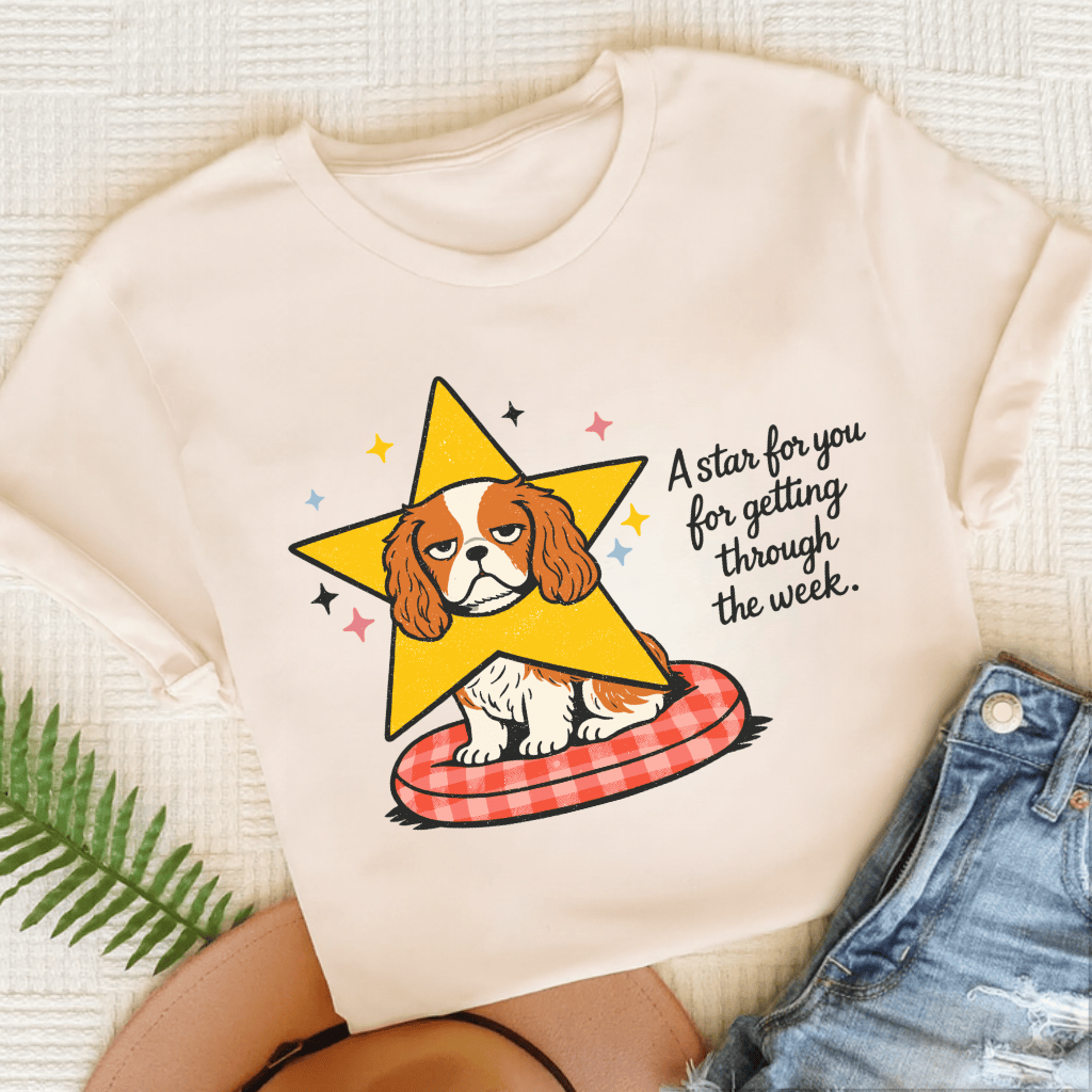 Cavalier King Charles Star for You Unisex TShirt Natural