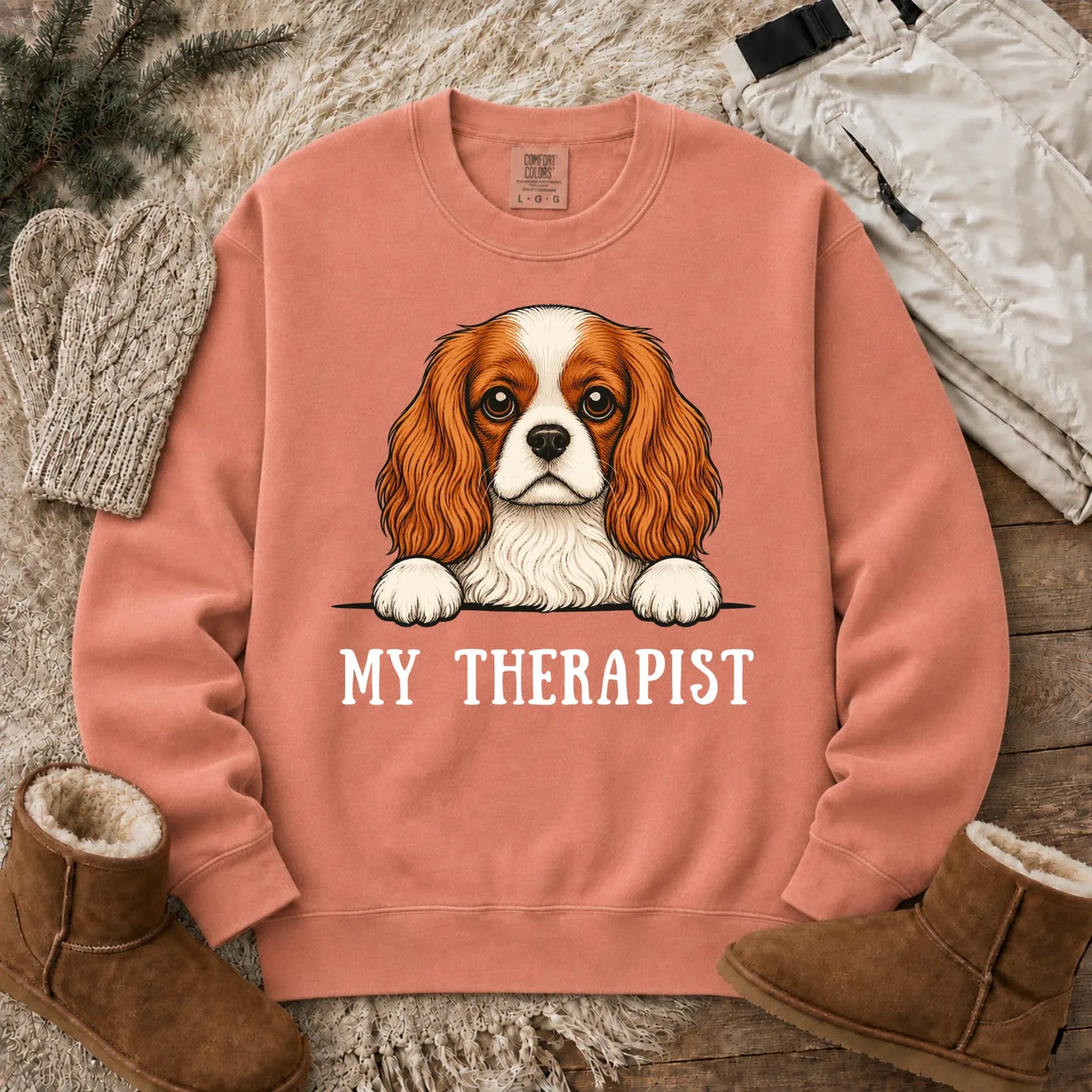 Sweatshirt Terracotta / S Cavalier King Charles Therapist Unisex Sweatshirt