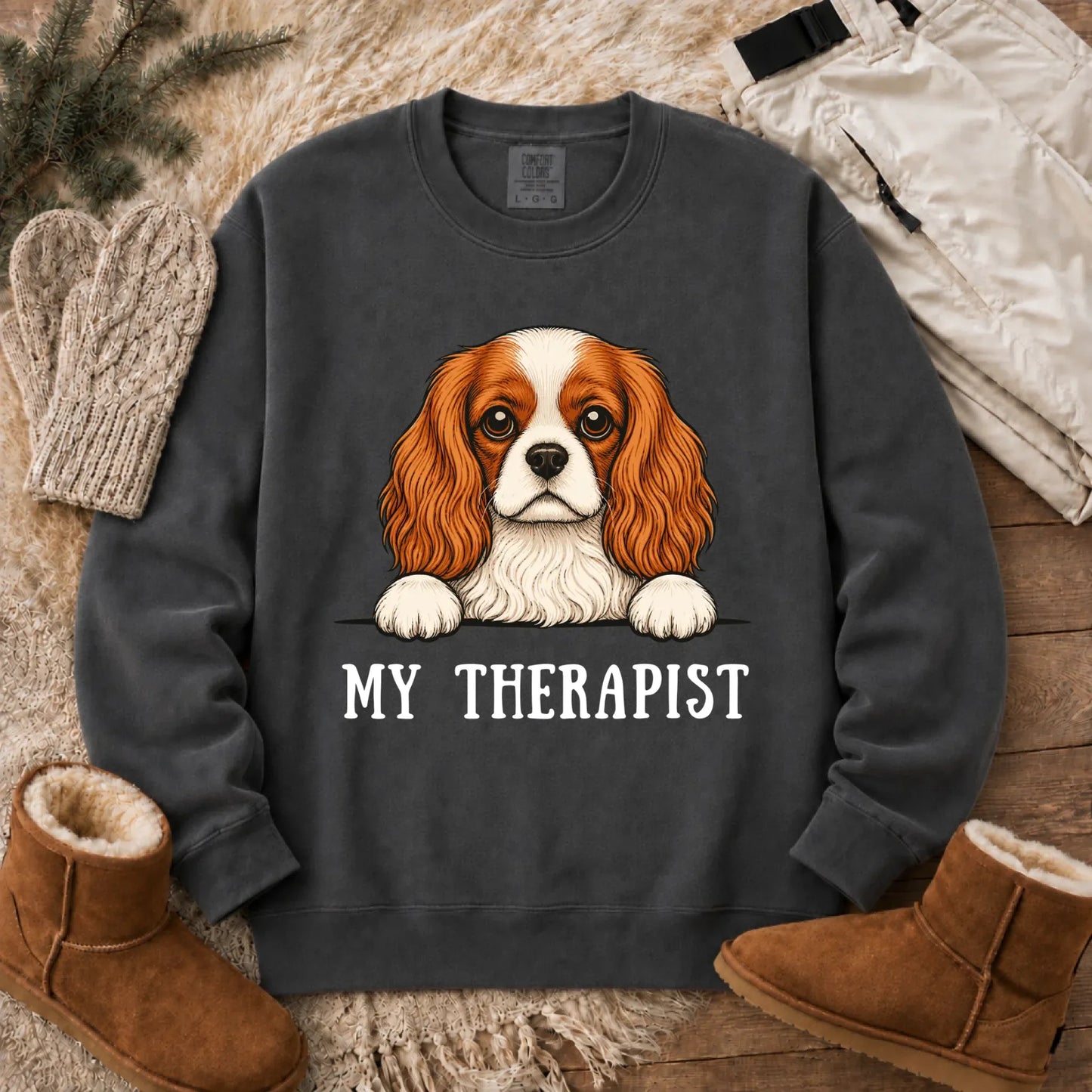 Sweatshirt Pepper / S Cavalier King Charles Therapist Unisex Sweatshirt