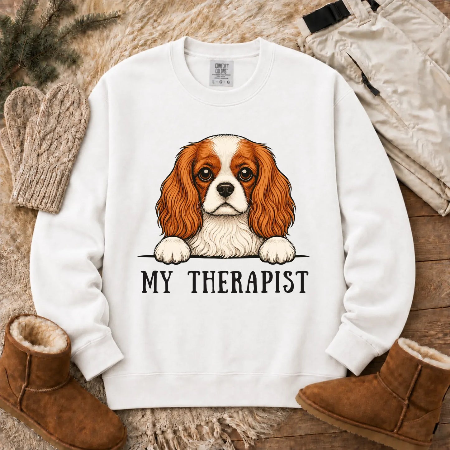 Sweatshirt White / S Cavalier King Charles Therapist Unisex Sweatshirt