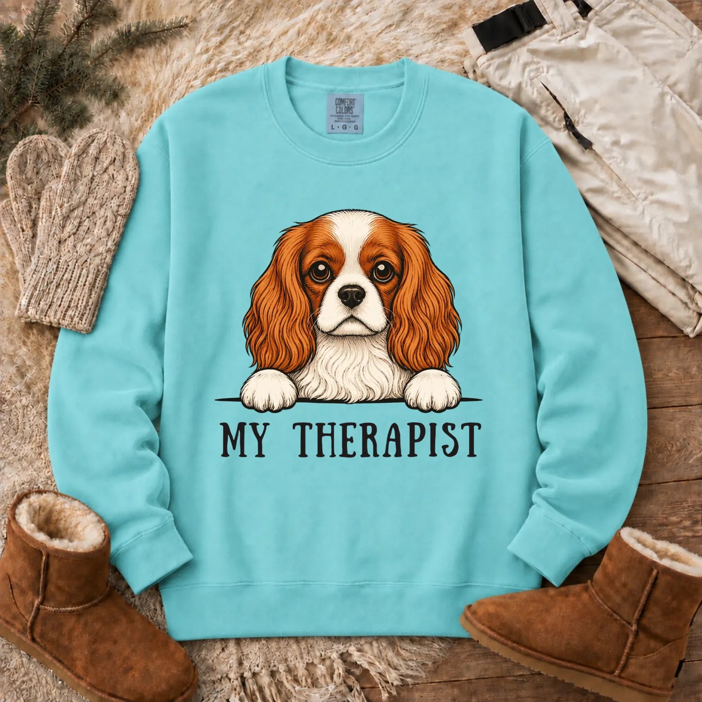 Sweatshirt Chalky Mint / S Cavalier King Charles Therapist Unisex Sweatshirt