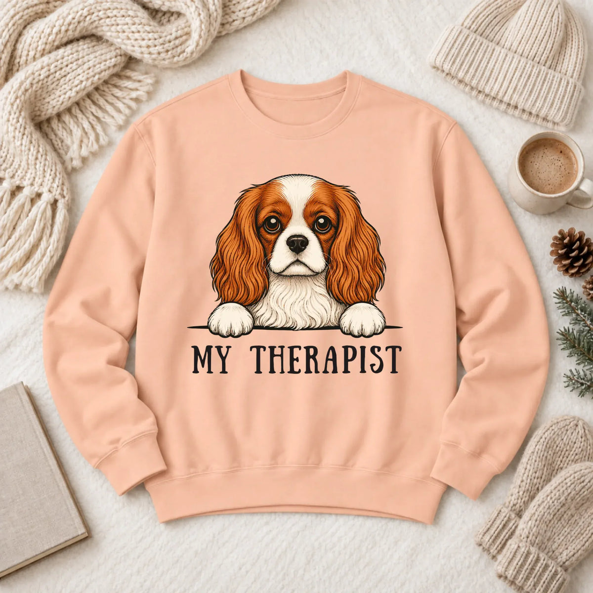 Cavalier King Charles Therapist Unisex Sweatshirt White