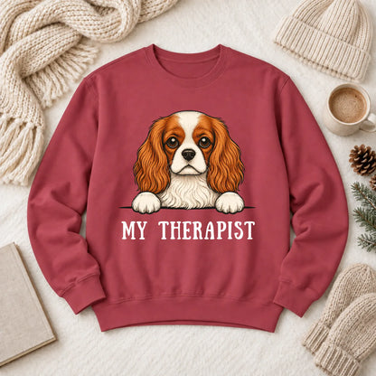 Cavalier King Charles Therapist Unisex Sweatshirt Crimson