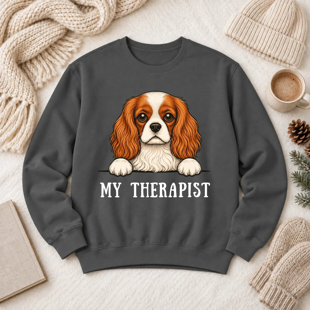Cavalier King Charles Therapist Unisex Sweatshirt Pepper