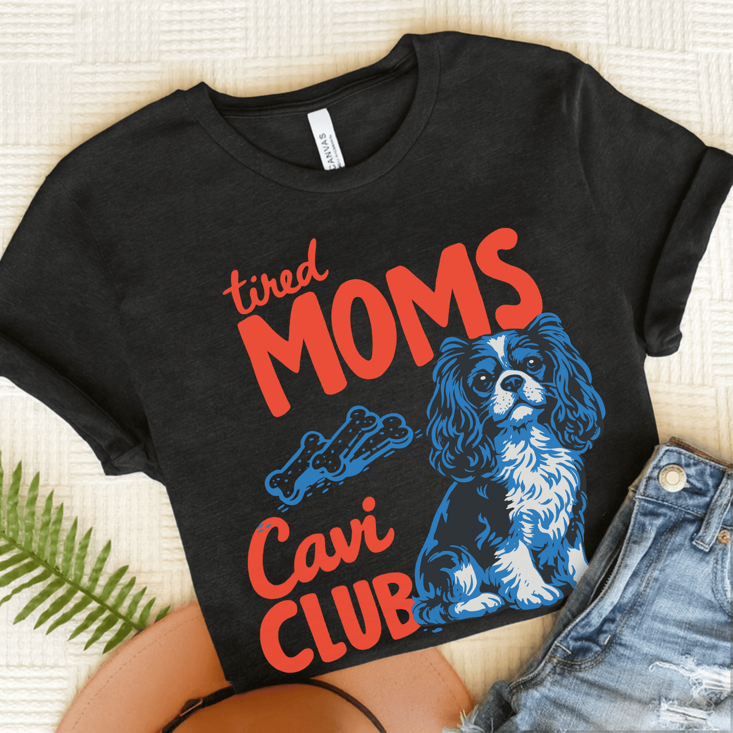 Cavalier Tired Mothers Day Unisex TShirt Dark Grey Heather