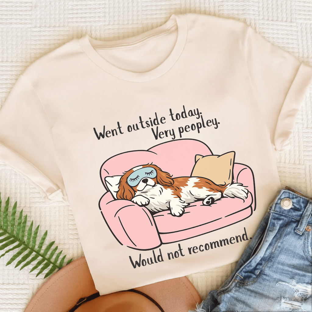 Cavalier King Charles Too Peopley Unisex TShirt Natural