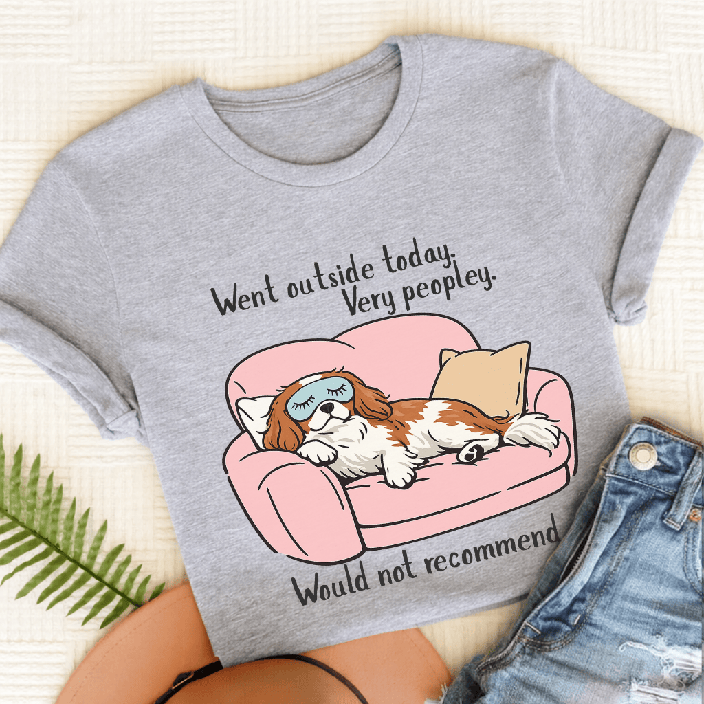 Cavalier King Charles Too Peopley Unisex TShirt Sport Grey