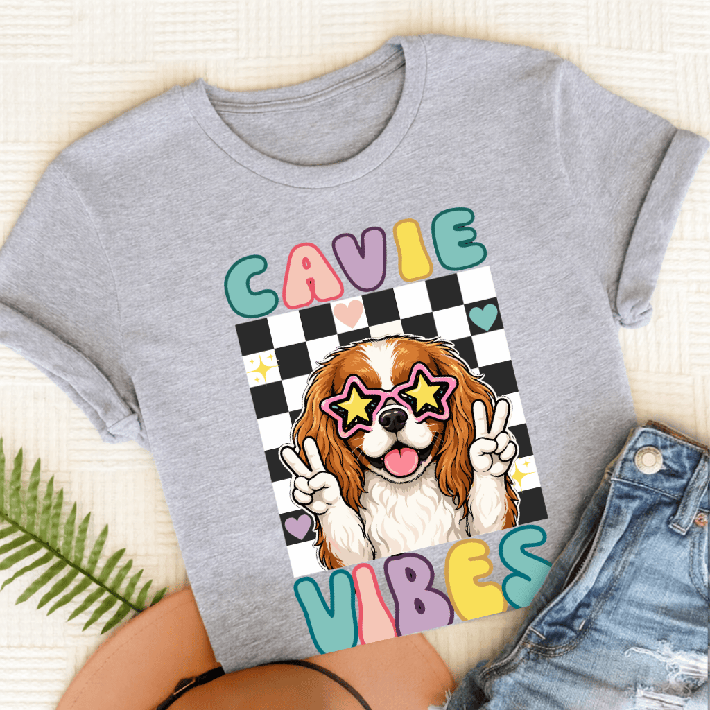 Cavalier King Charles Vibes Unisex TShirt Sport Grey