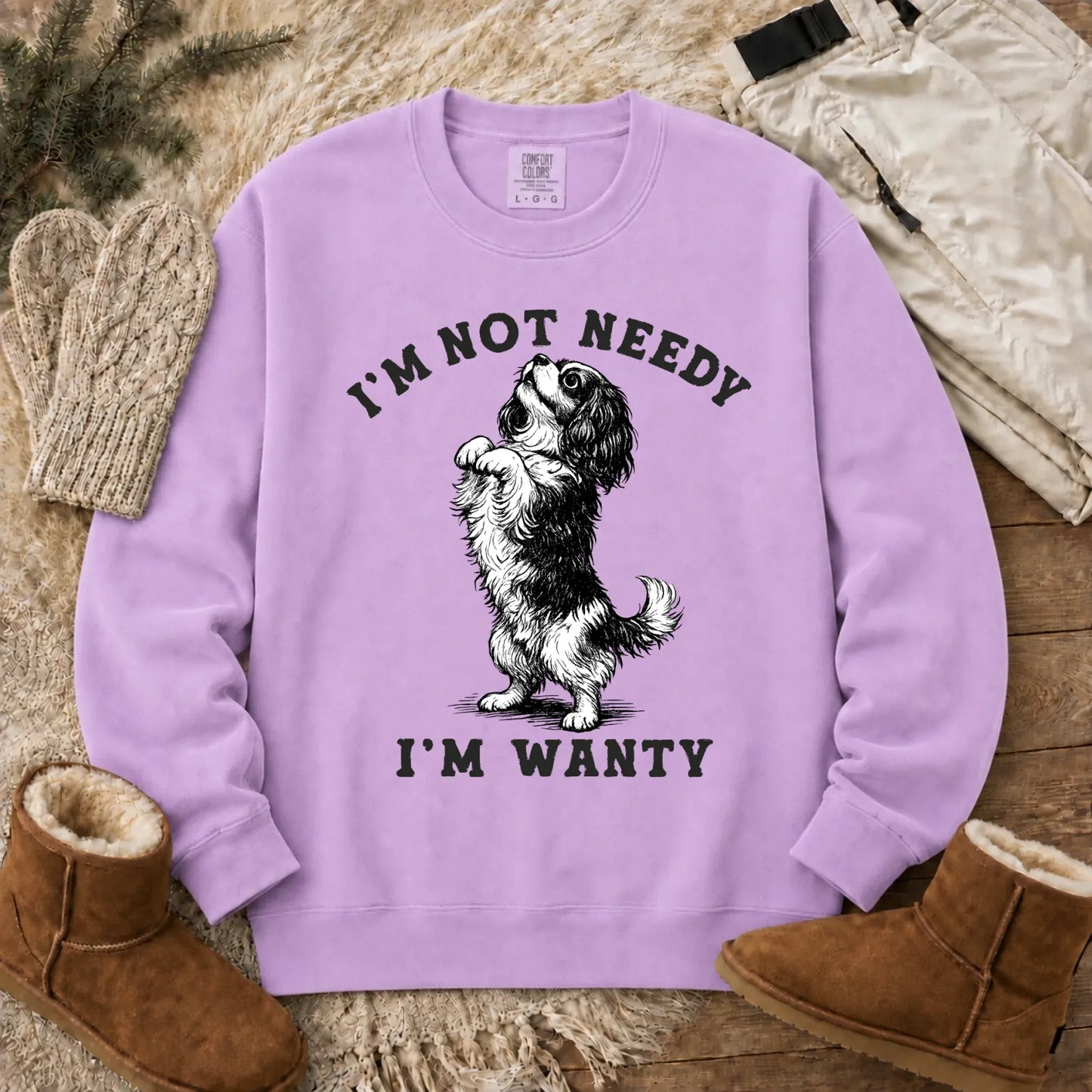 Cavalier King Charles Wanty Unisex Sweatshirt Orchid
