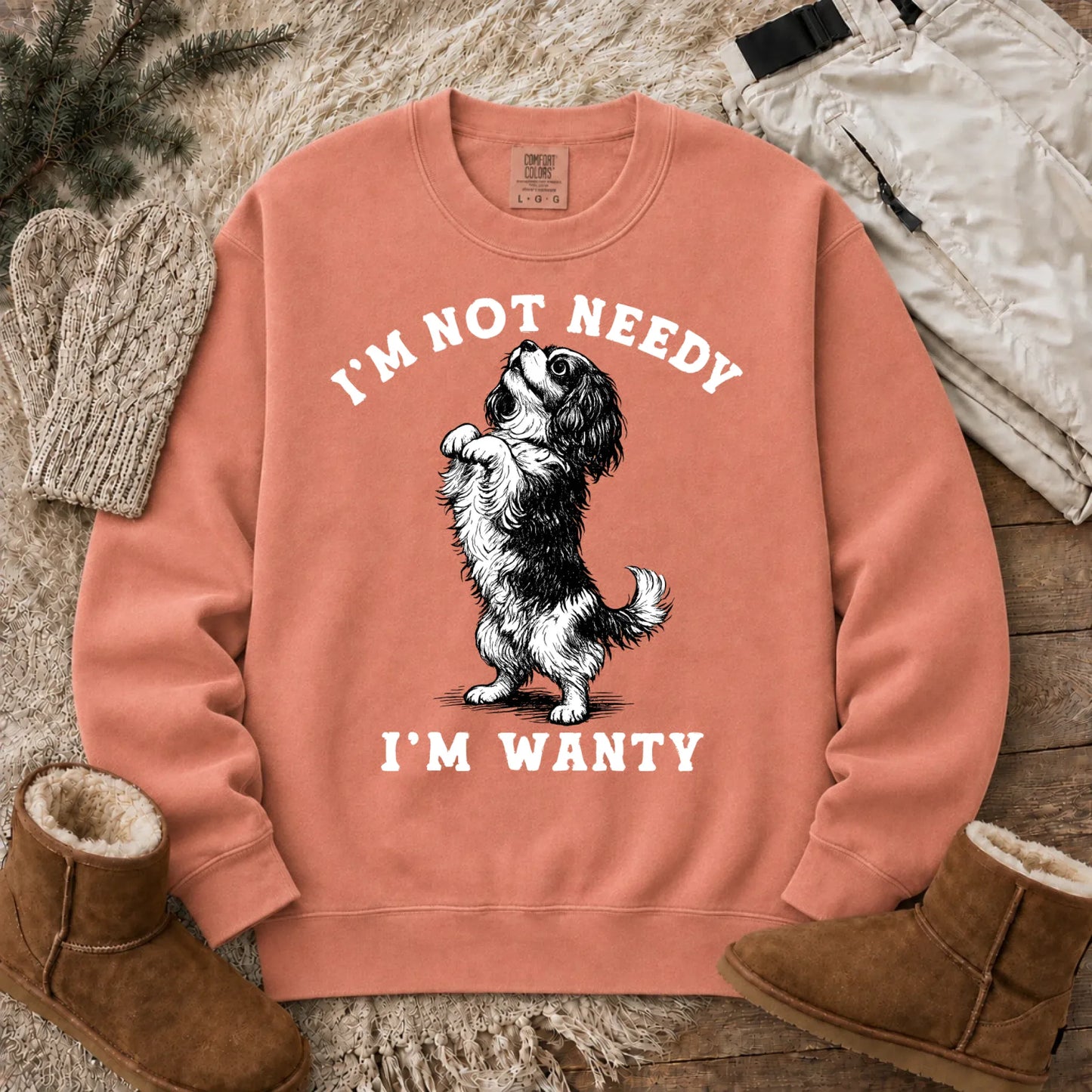 Cavalier King Charles Wanty Unisex Sweatshirt Terracotta