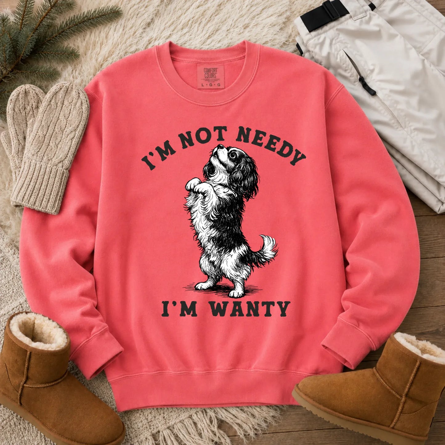 Cavalier King Charles Wanty Unisex Sweatshirt Watermelon