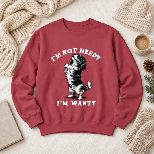 Cavalier King Charles Wanty Unisex Sweatshirt Crimson