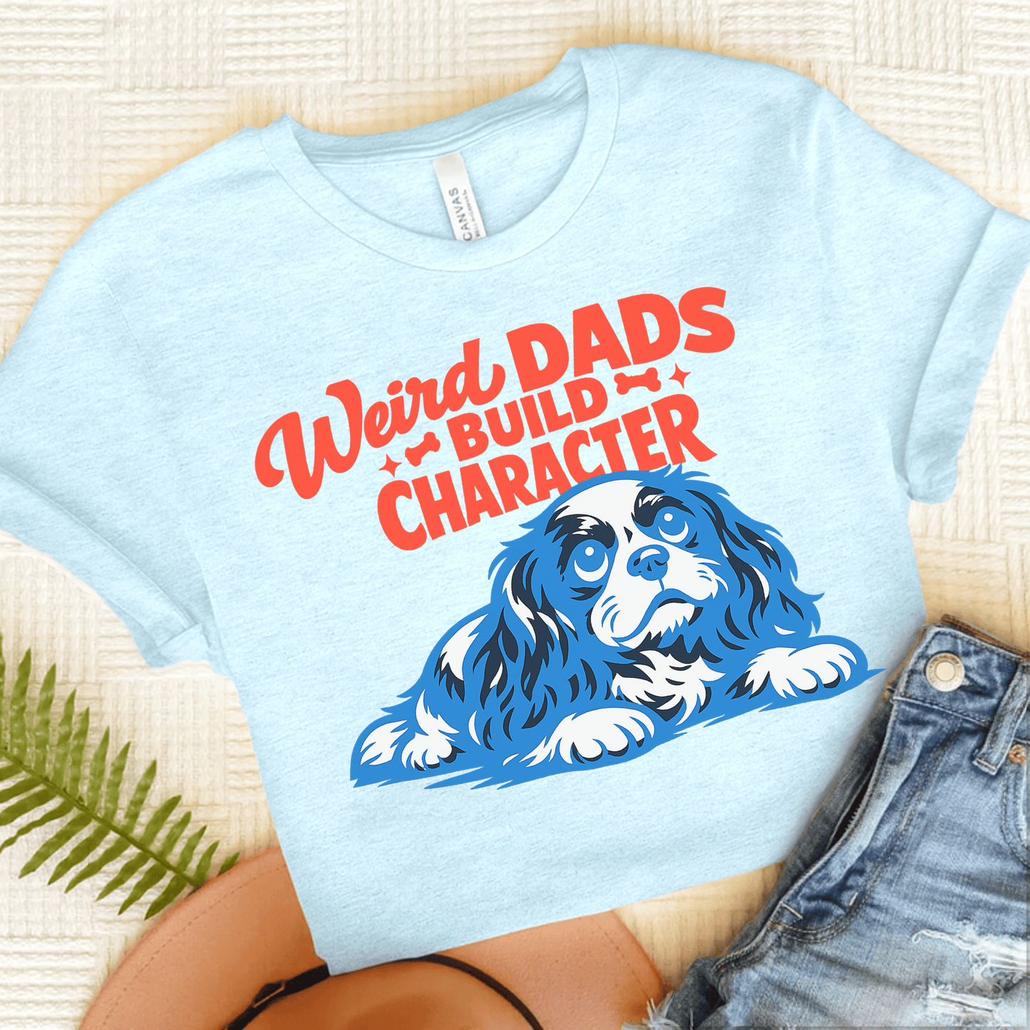 Cavalier Weird Dads Unisex TShirt Heather Ice Blue