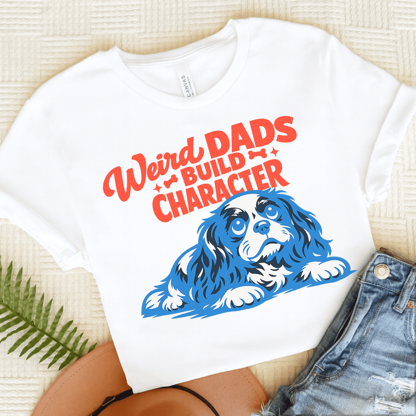 Cavalier Weird Dads Unisex TShirt White