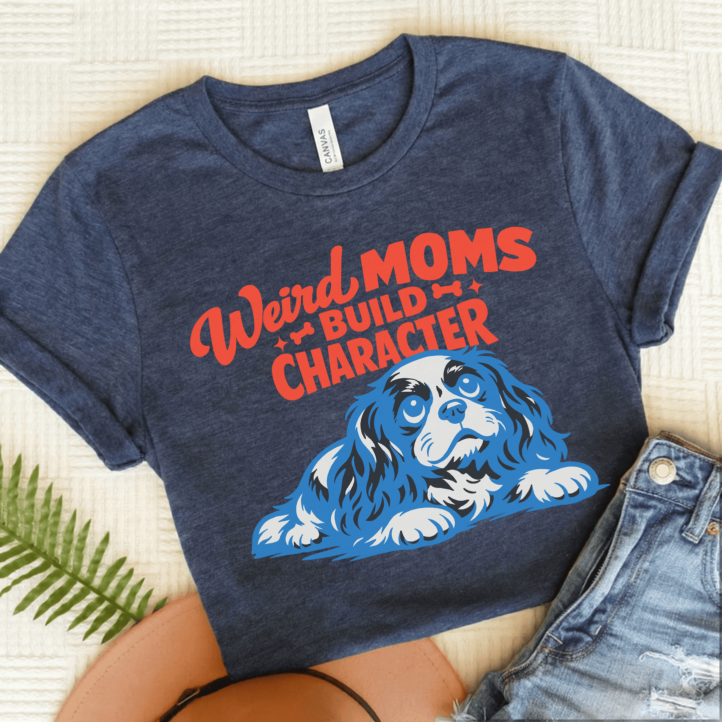Cavalier Weird Moms Unisex TShirt Heather Navy