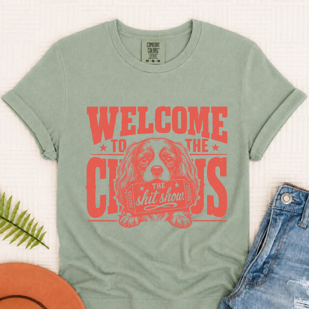 Cavalier King Charles Welcome Circus Unisex TShirt Bay