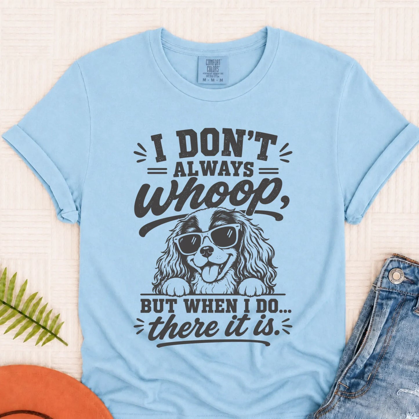 Cavalier King Charles Whoop Unisex TShirt Chambray