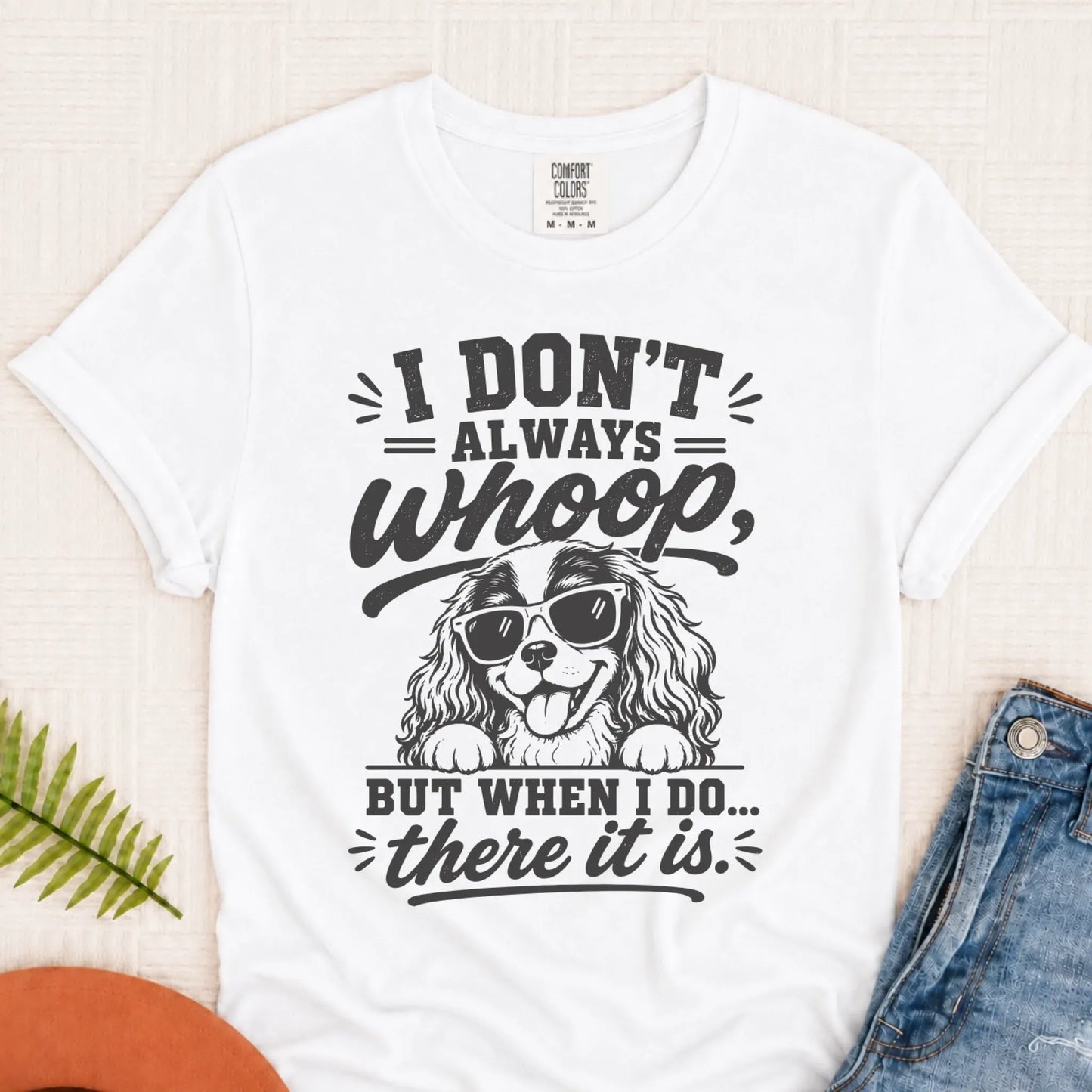 Cavalier King Charles Whoop Unisex TShirt White