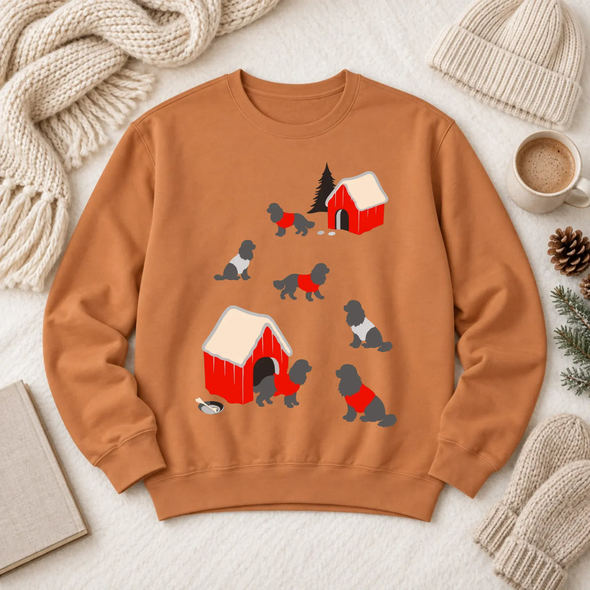 Cavalier King Charles Winter Snow Play Unisex Sweatshirt Yam