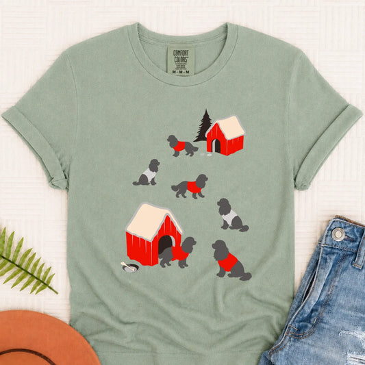 Cavalier King Charles Winter Snow Play Unisex Tshirt Bay
