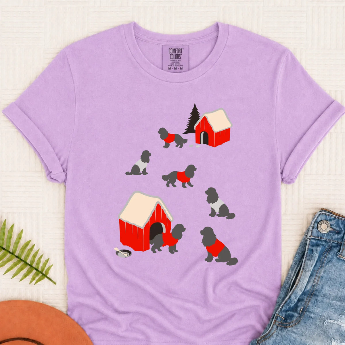 Cavalier King Charles Winter Snow Play Unisex Tshirt Orchid