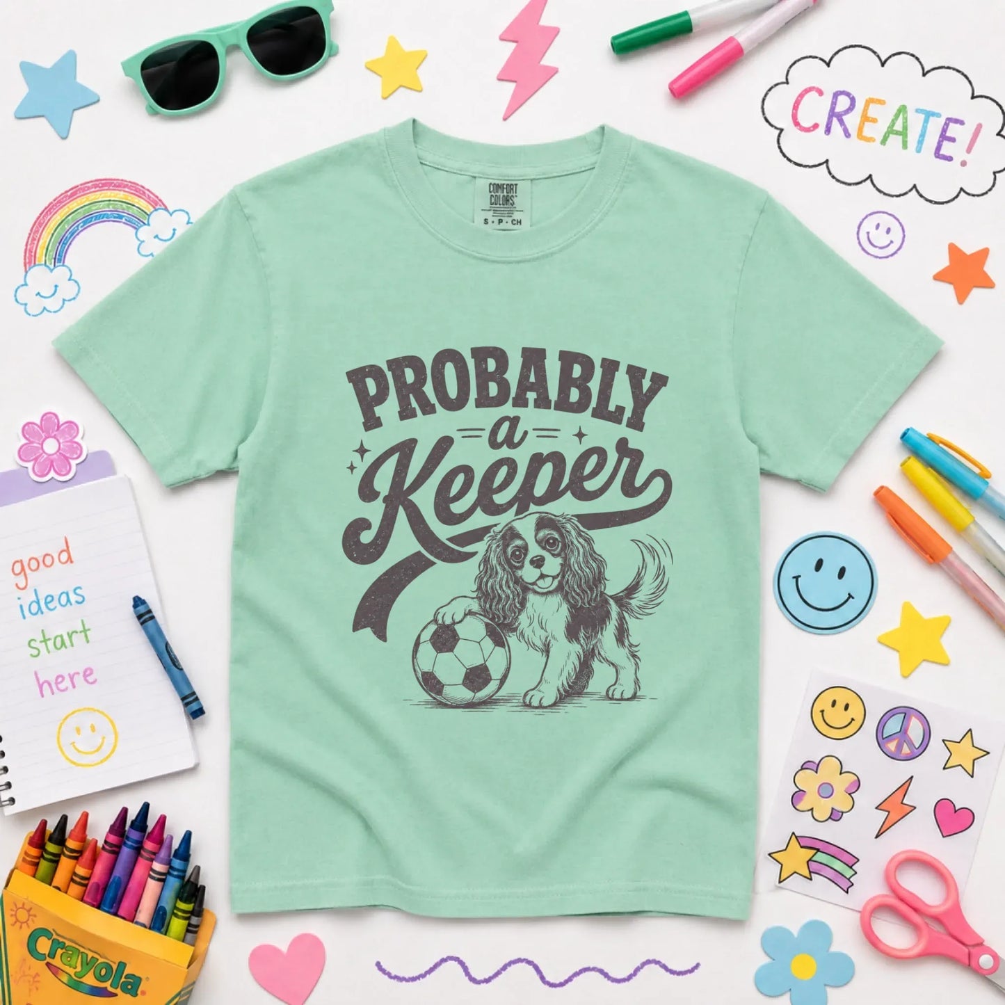 T-Shirt Island Reef / XS Cavalier King Charles YOUTH Funny Soccer Keeper Unisex T-Shirt