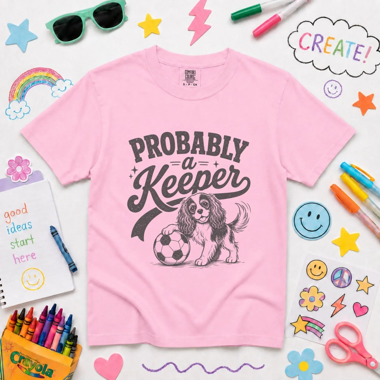 T-Shirt Blossom / XS Cavalier King Charles YOUTH Funny Soccer Keeper Unisex T-Shirt