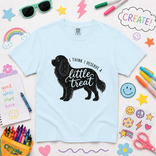 Cavalier King Charles YOUTH Little Treat Unisex TShirt Chambray