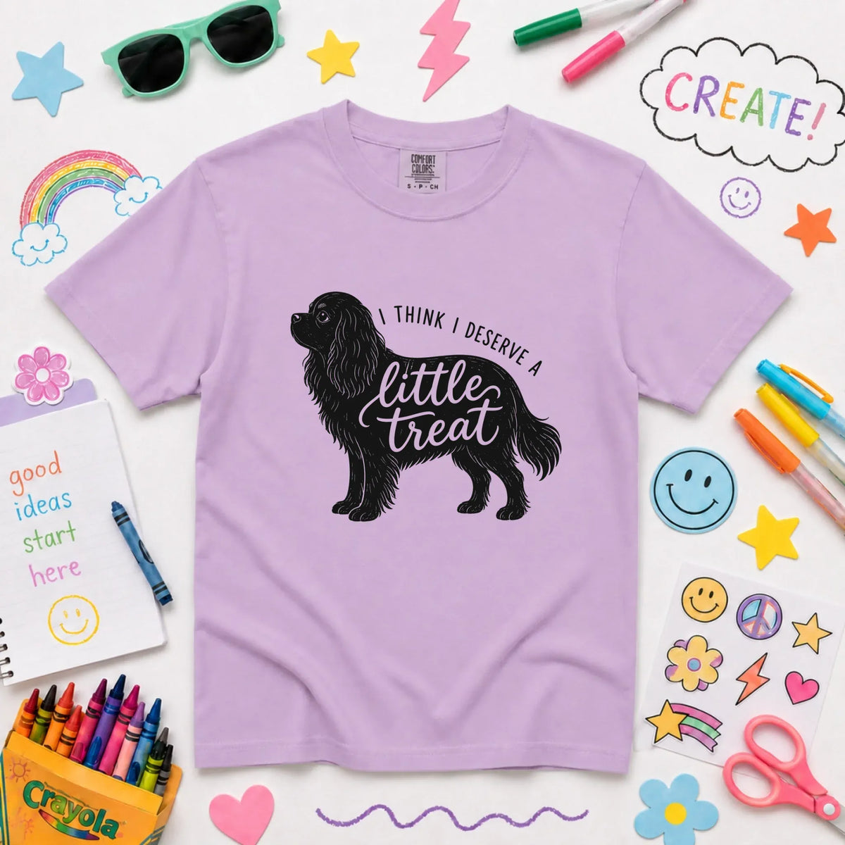 Cavalier King Charles YOUTH Little Treat Unisex TShirt NEW Youth Midweight Tee Orchid