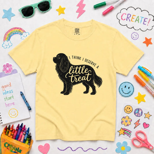 Cavalier King Charles YOUTH Little Treat Unisex TShirt NEW Youth Midweight Tee Butter