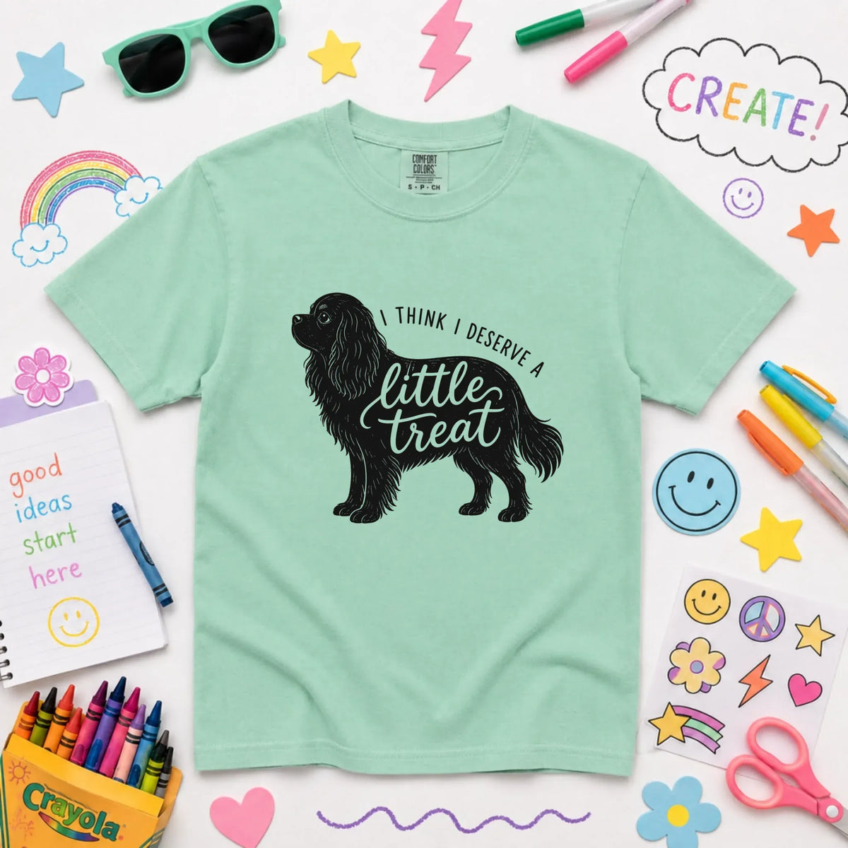 Cavalier King Charles YOUTH Little Treat Unisex TShirt NEW Youth Midweight Tee Island Reef