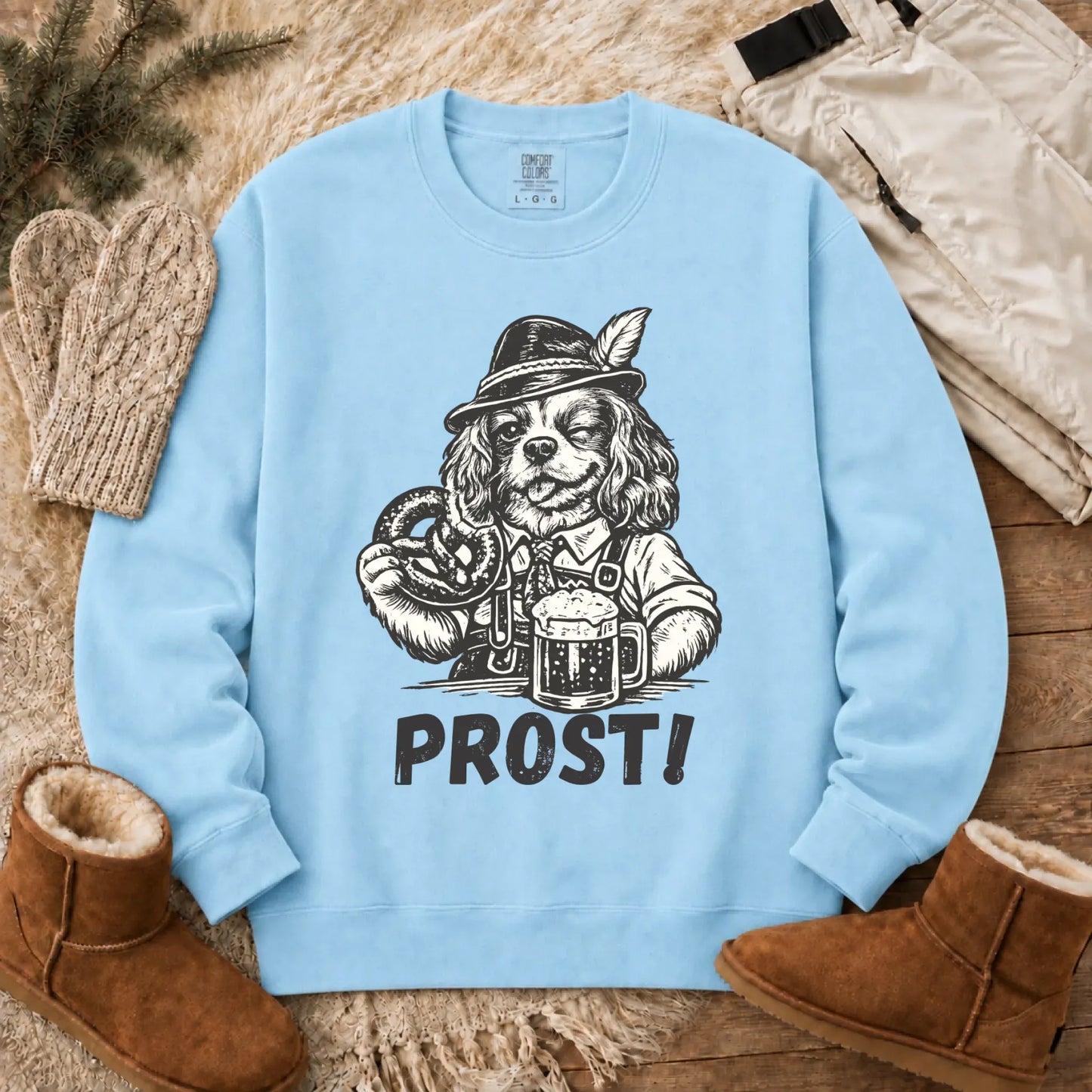 Cavalier King Germany Oktoberfest Unisex Sweatshirt Chambray