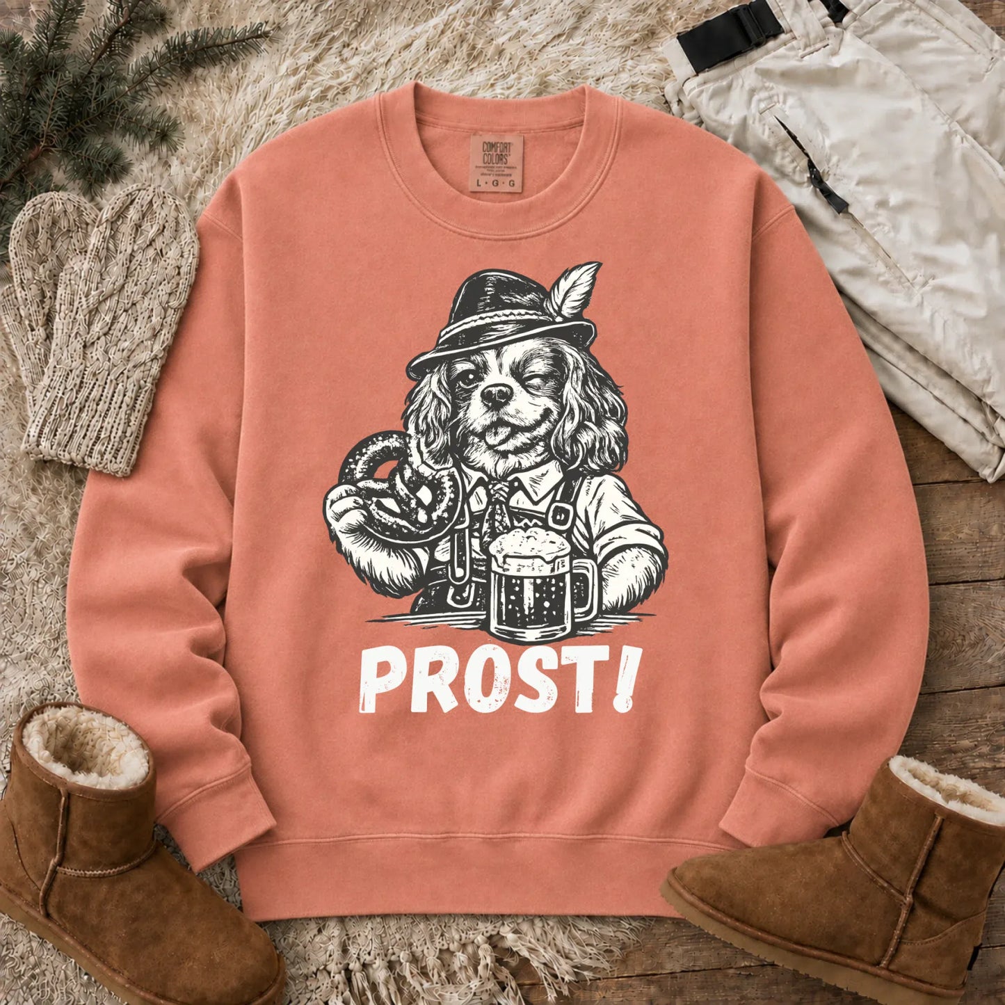 Cavalier King Germany Oktoberfest Unisex Sweatshirt Terracotta
