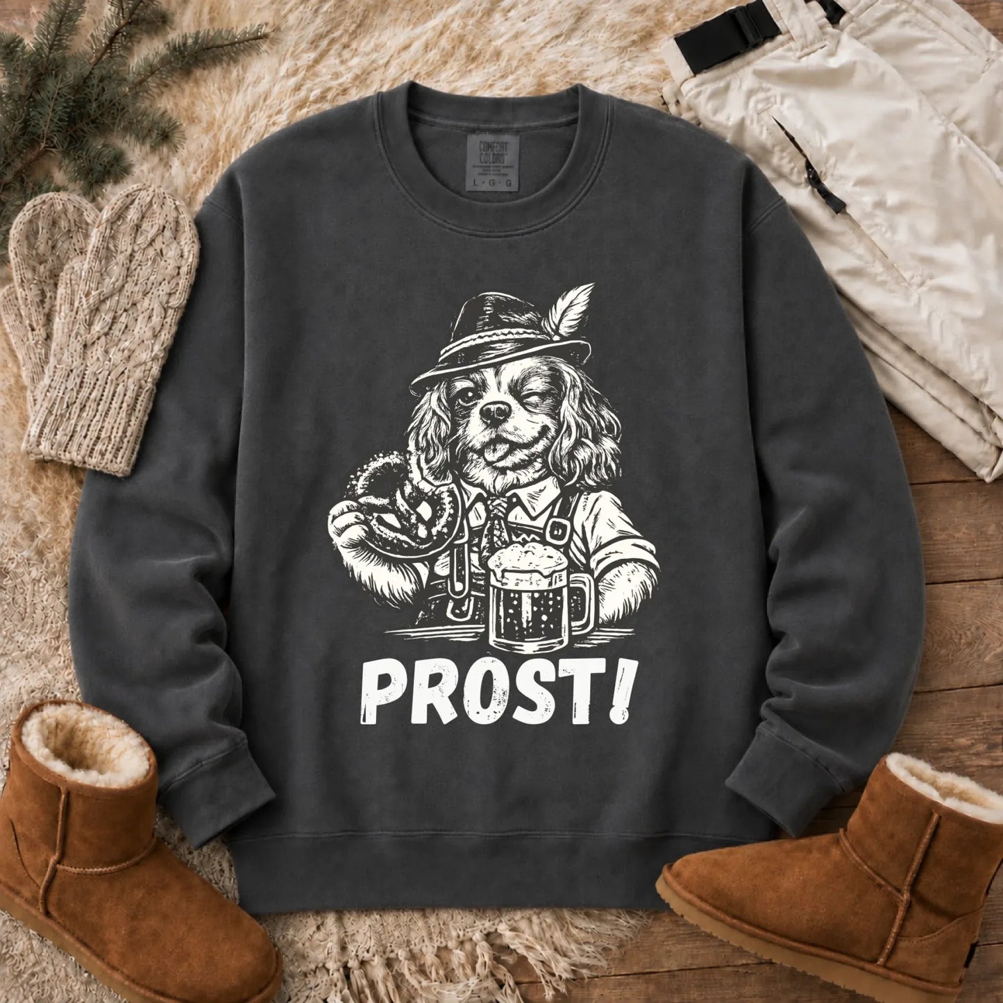Cavalier King Germany Oktoberfest Unisex Sweatshirt Pepper