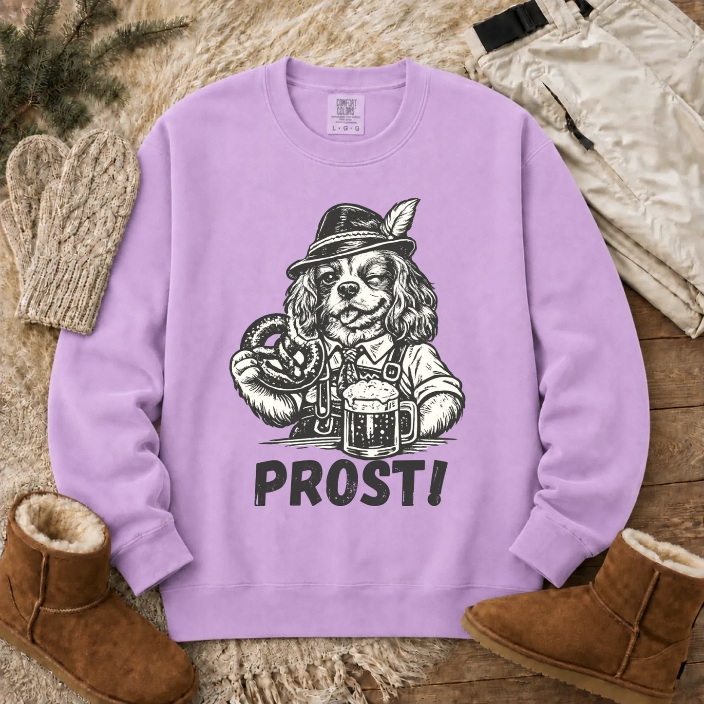 Cavalier King Germany Oktoberfest Unisex Sweatshirt Orchid