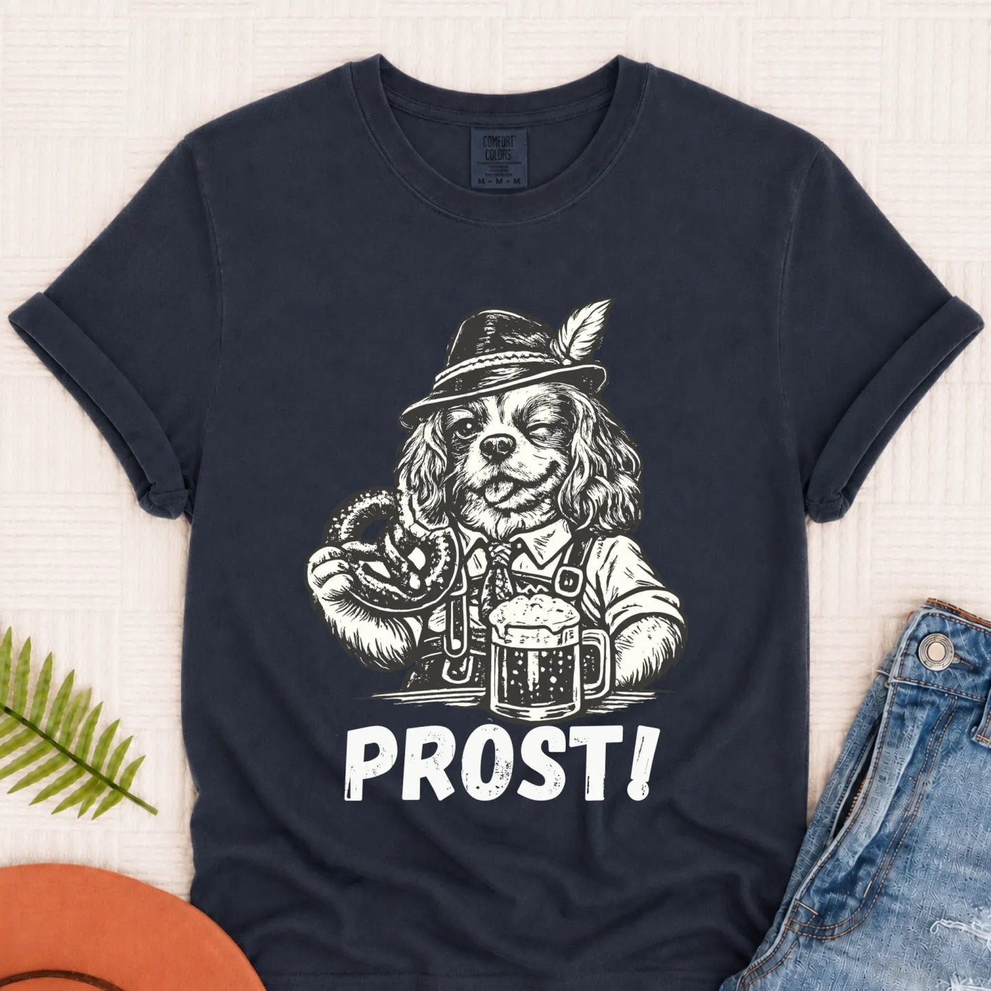 Cavalier King Germany Oktoberfest Unisex TShirt Navy