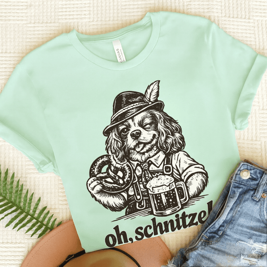 Cavalier King Germany Schnitzel Unisex TShirt Heather Mint