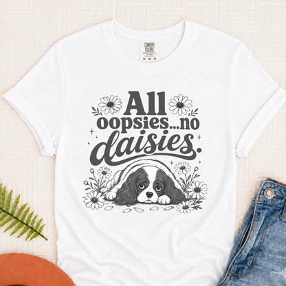 T-Shirt White / S Cavalier King Oopsie Daisies Unisex TShirt
