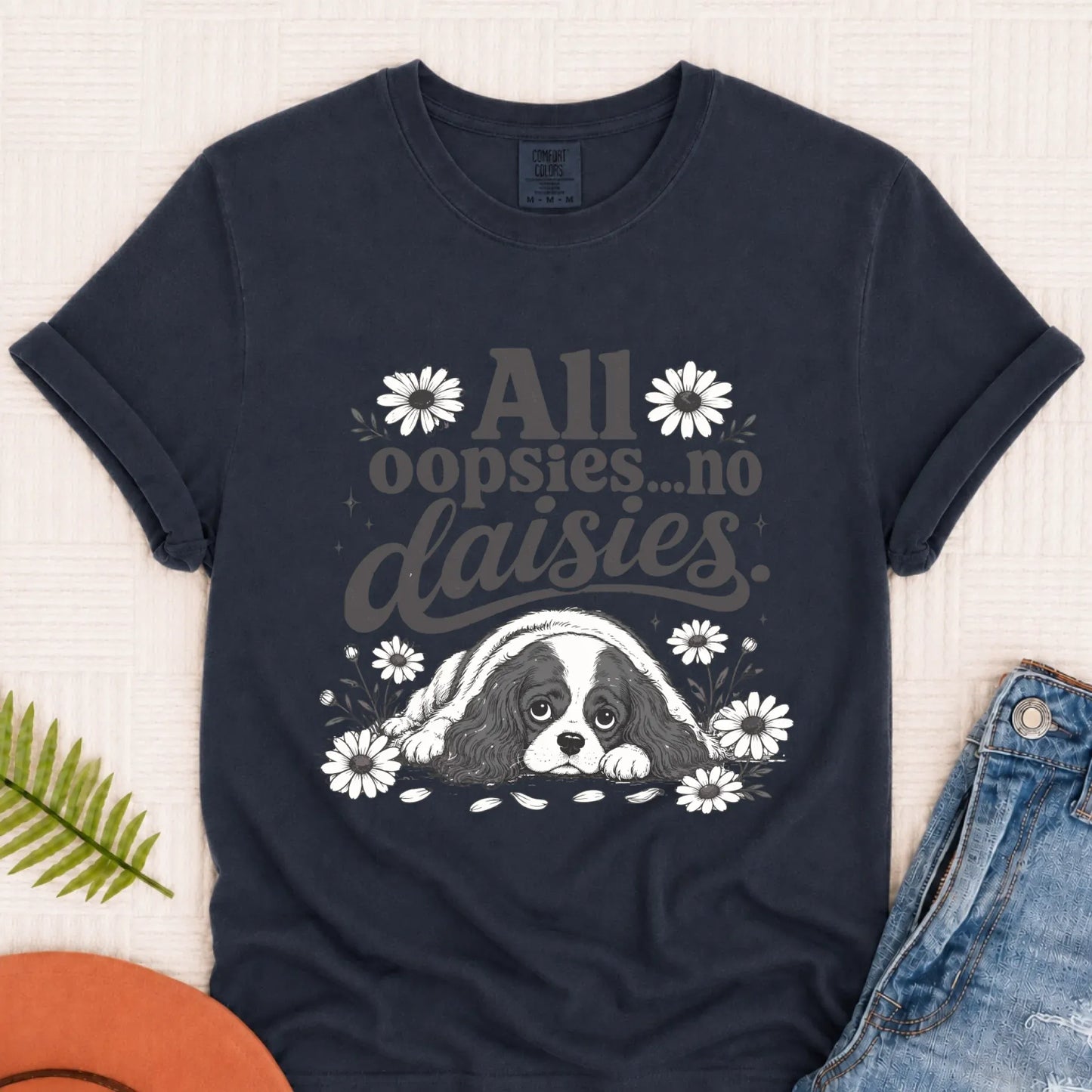 T-Shirt Cavalier King Oopsie Daisies Unisex TShirt