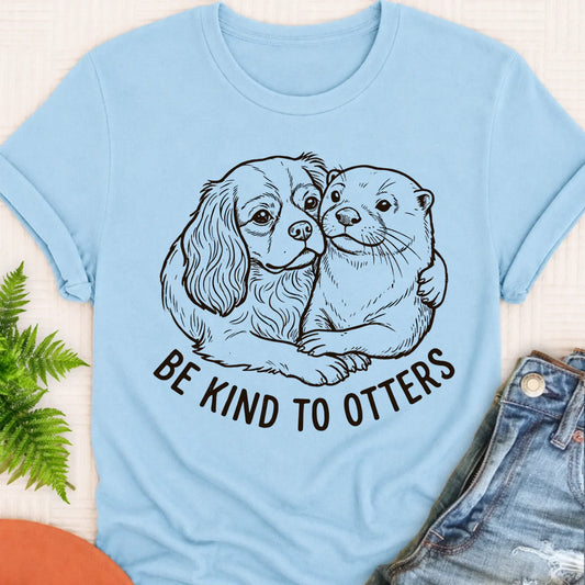 Cavalier King to Otters Unisex TShirt Chambray