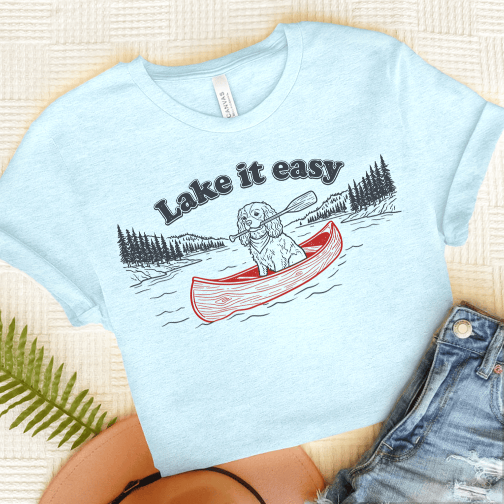 Cavalier Lake It Easy TShirt Heather Ice Blue