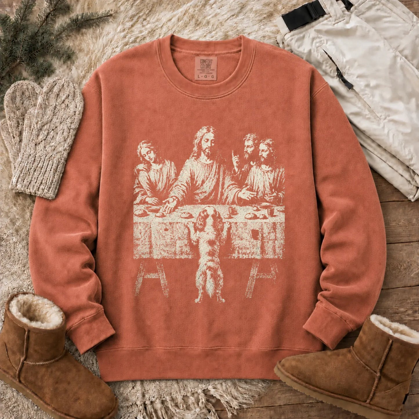 Sweatshirt Terracotta / S Cavalier Last Supper Grunge Unisex Tshirt