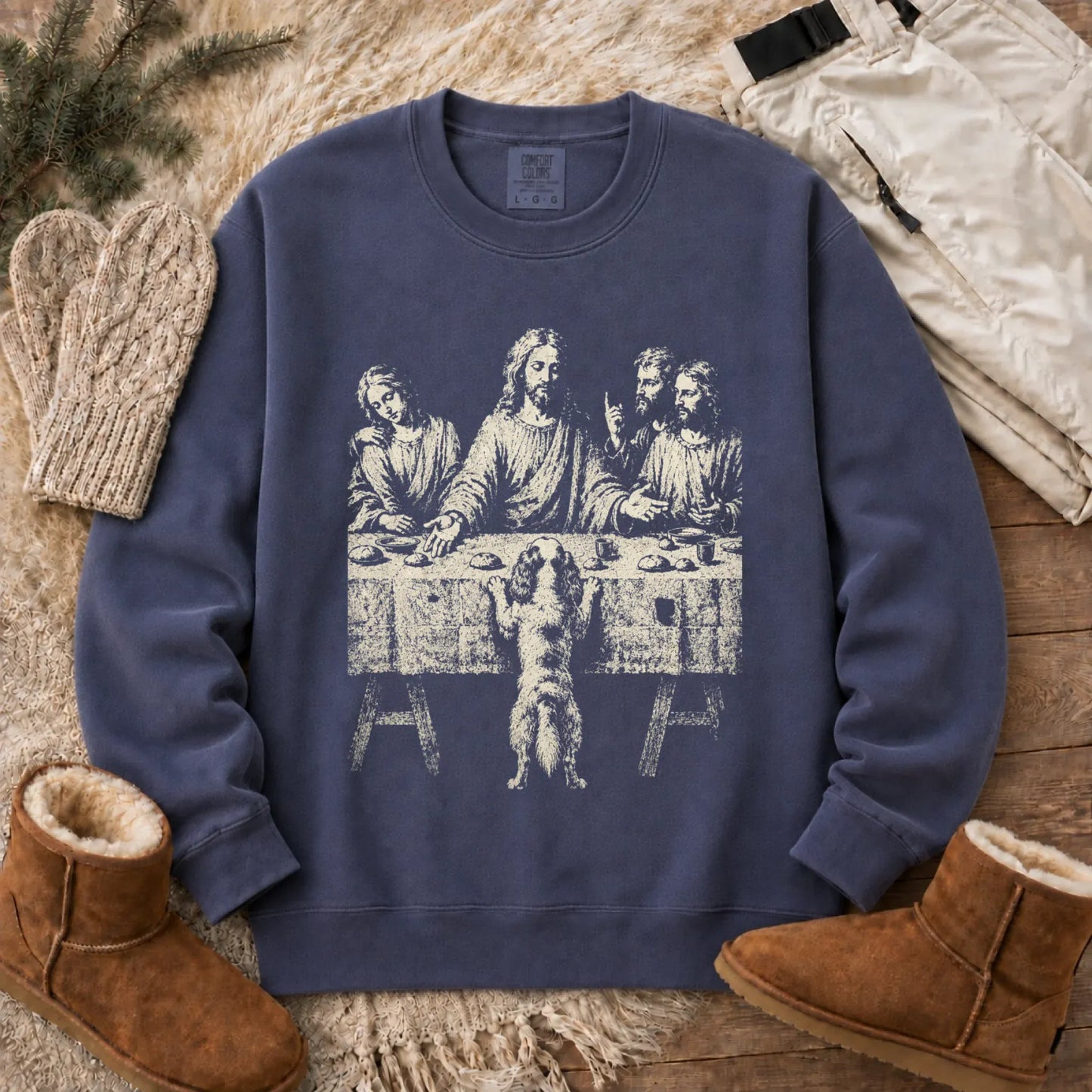 Sweatshirt Denim / S Cavalier Last Supper Grunge Unisex Tshirt