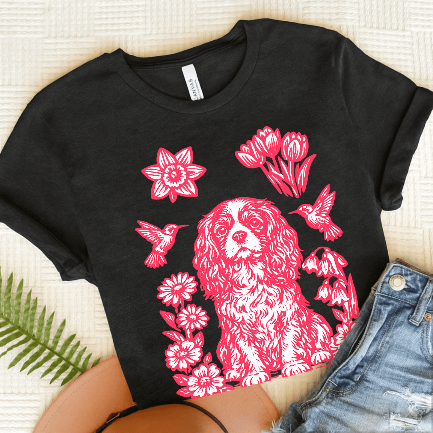 Cavalier Hummingbirds Unisex TShirt Dark Grey Heather
