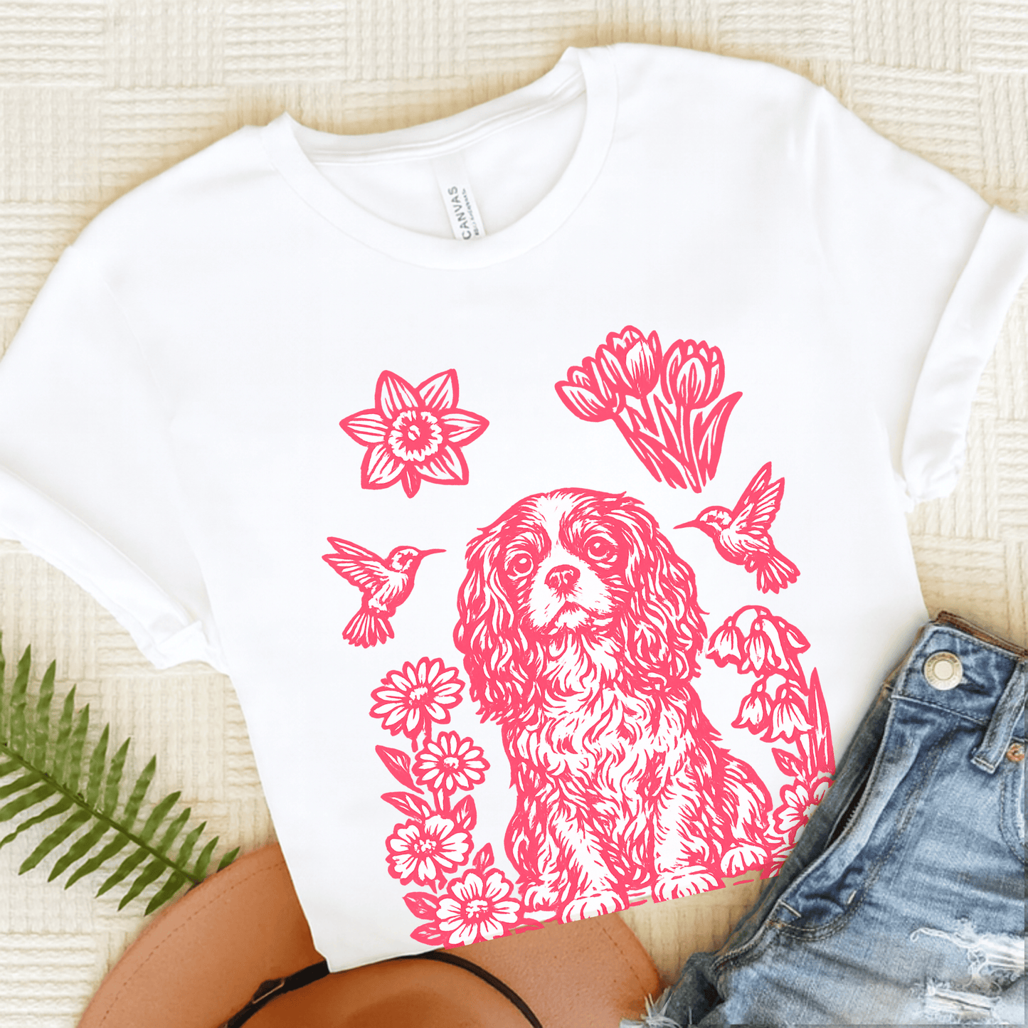 Cavalier Hummingbirds Unisex TShirt White