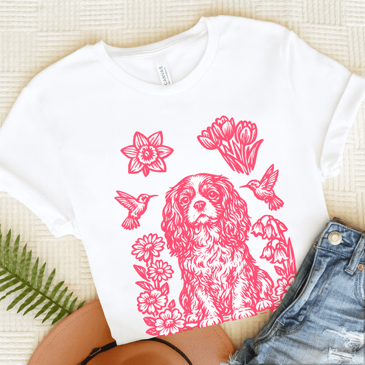 Cavalier Hummingbirds Unisex TShirt White