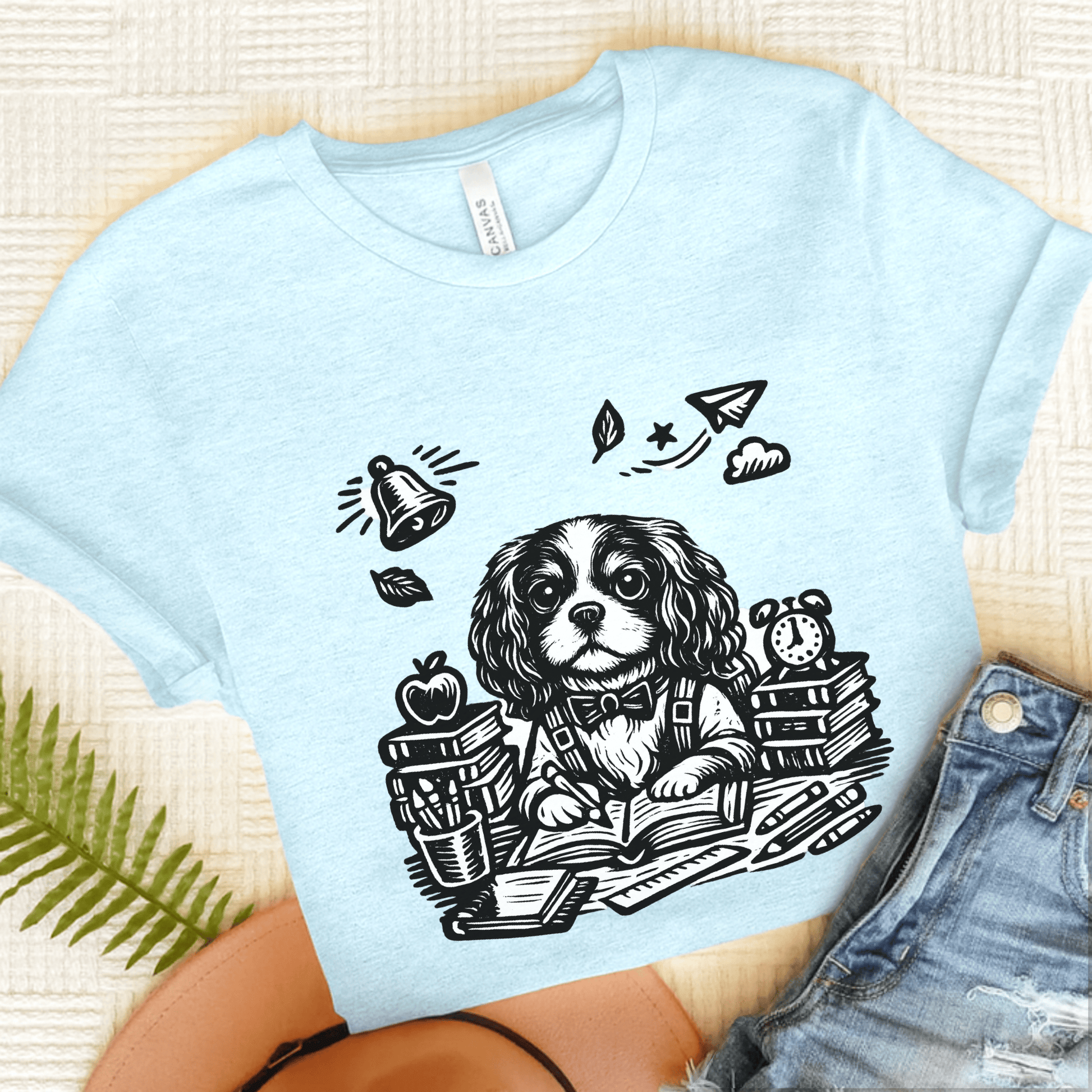 Cavalier Teacher School Unisex TShirt Heather Ice Blue