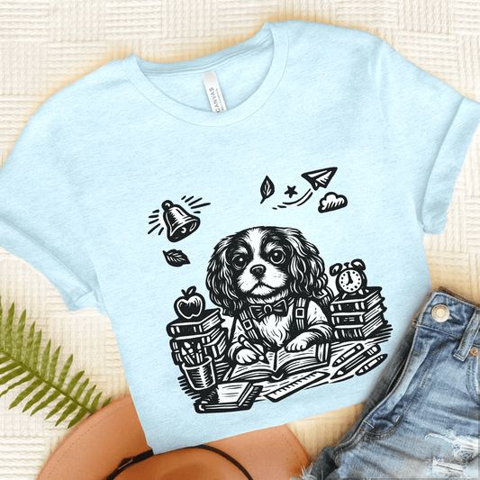 Cavalier Teacher School Unisex TShirt Heather Ice Blue